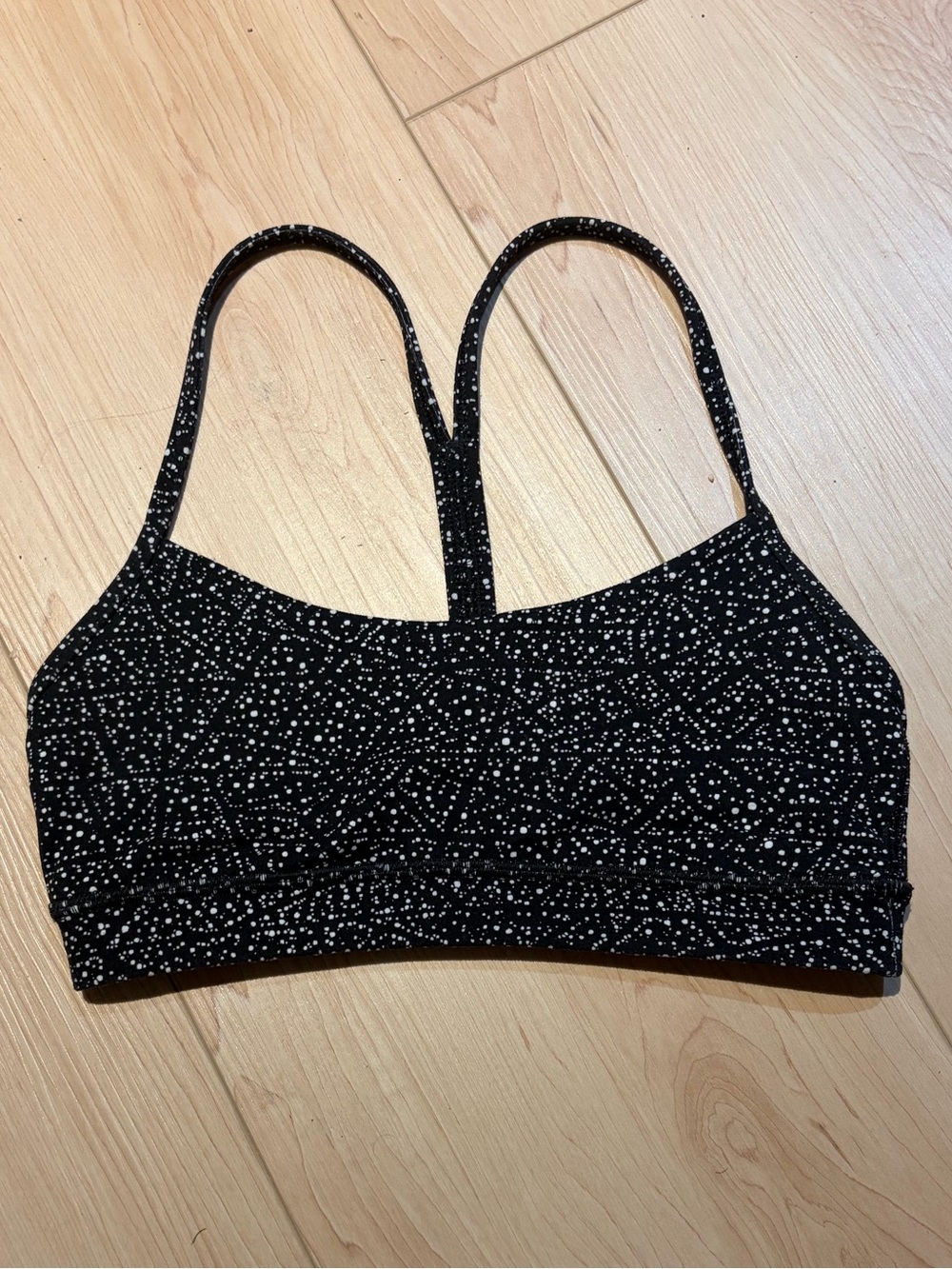 lululemon athletica Black Speckle Strappy Sports Bra. Lululemon size 4